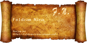 Feldzam Nina névjegykártya